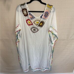 White colorful blouse